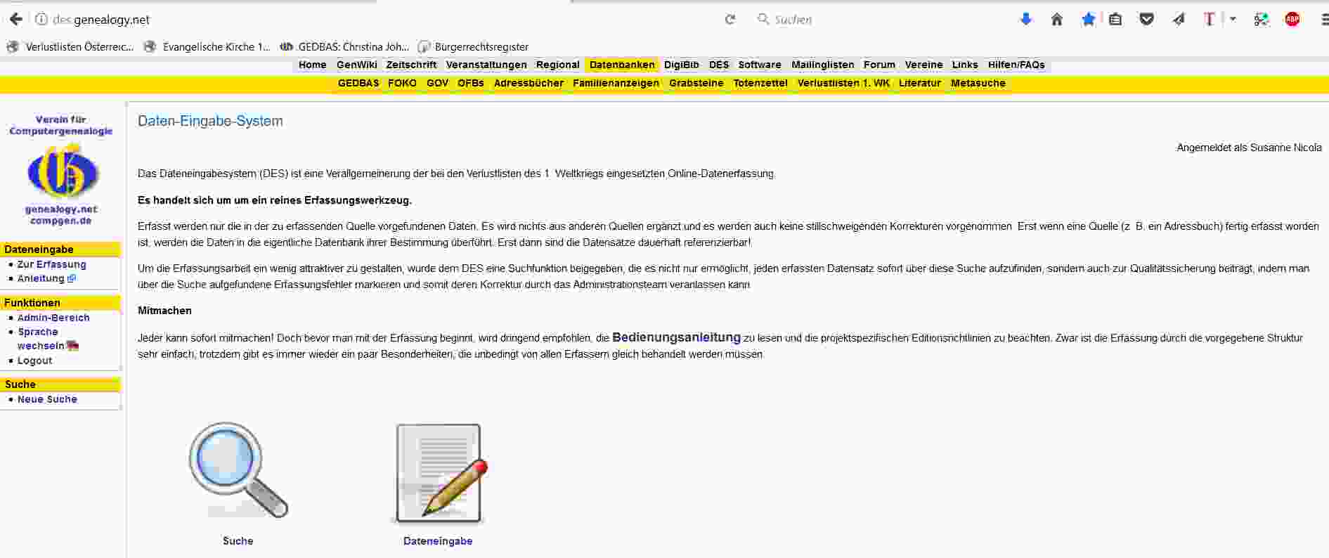 DES-Startseite
